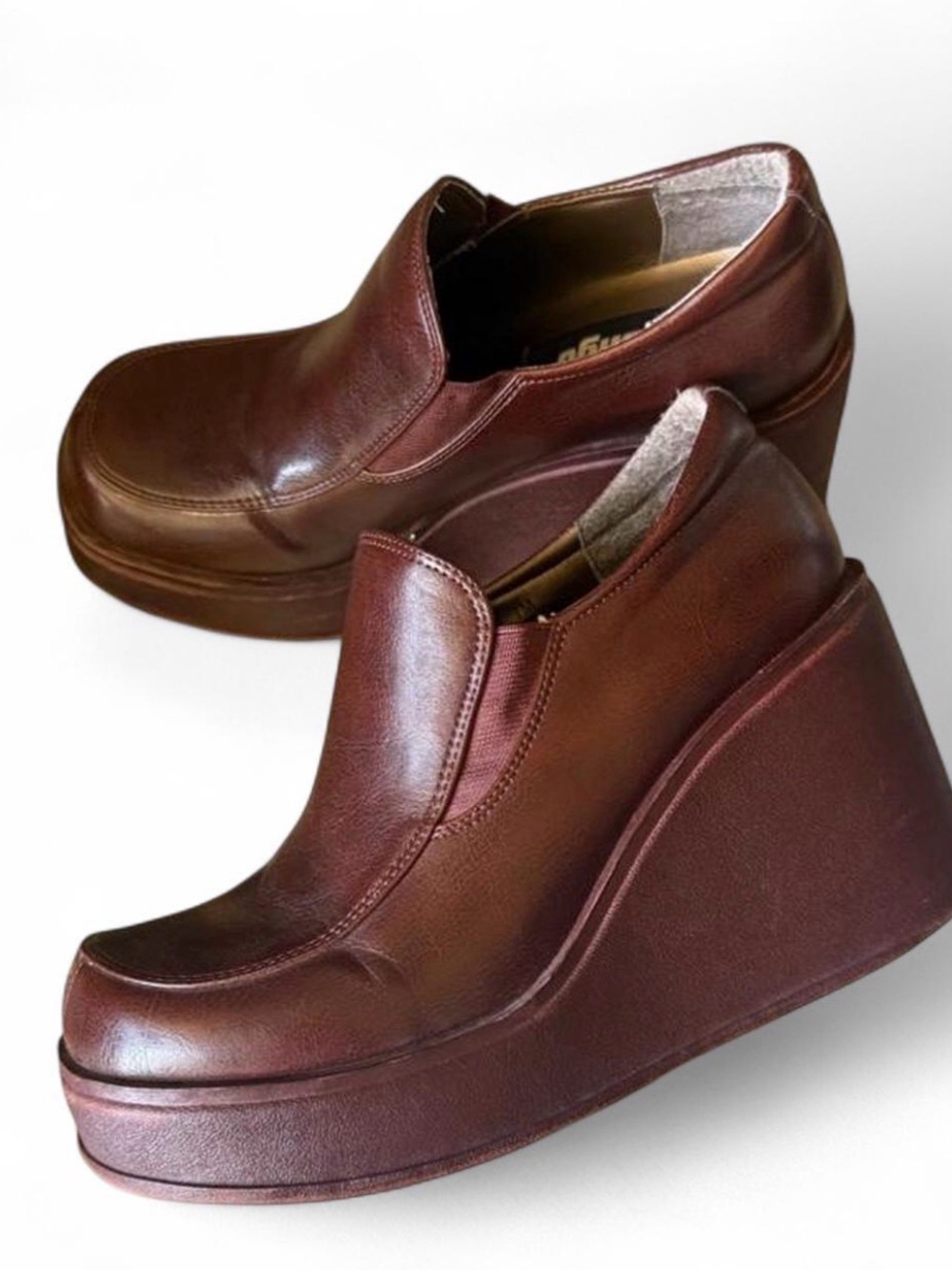 90s Brown BONGO Platform Loafers